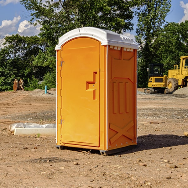 how often are the porta potties cleaned and serviced during a rental period in Pillager